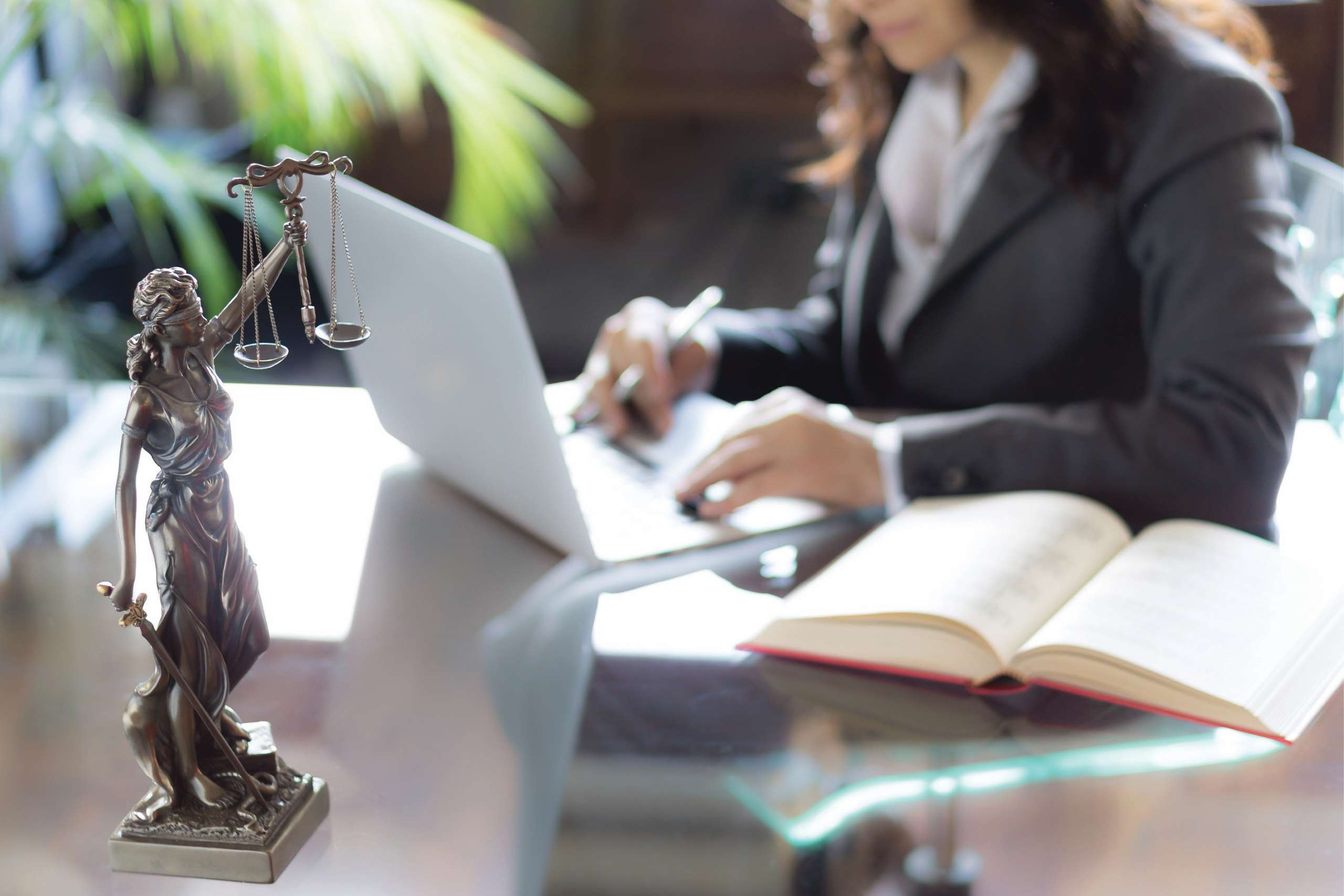 attorney working at her desk